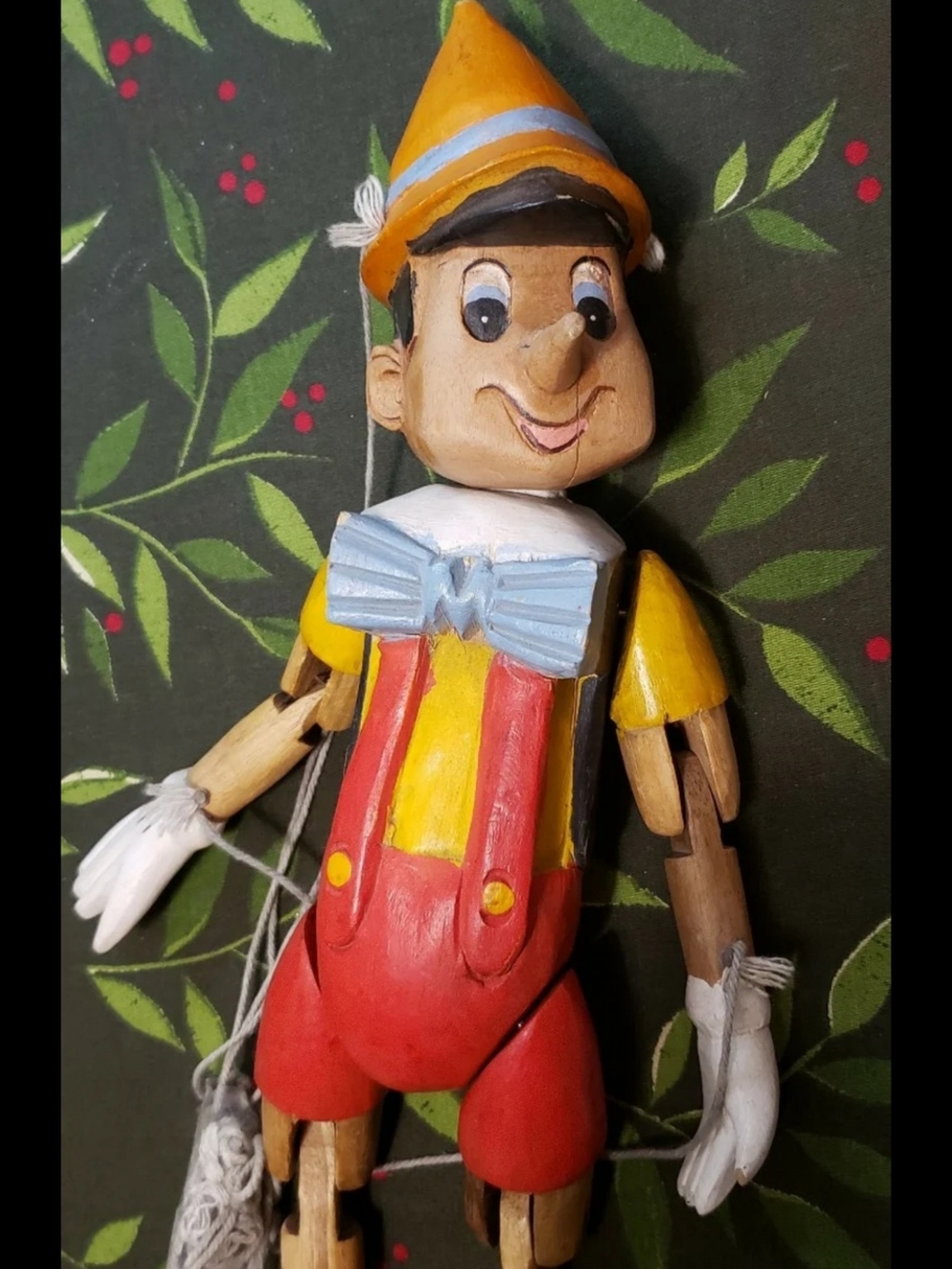 Vintage/Antique Carved Wood & Hand Painted Pinocchio Marionette